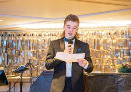 Henry making his speech at the IMTFA Awards Dinner