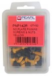 Pearl Number Plate Fixing Nuts & Screws - Plastic Yellow - Pack of 50