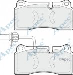 PAD1613 - Apec Brake Pad Set Rear 3Y36K Warranty