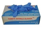 Comfit Disposable Gloves Blue Nitrile Powder Free Pack of 100
