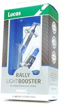 Lucas Light Booster Bulb 12v 100w H1 Rally Blue (Pack of 2)