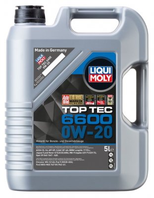 Liqui Moly Top Tec 6600 0W-20 - 1L, 5L, 20L & 205L