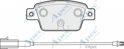 PAD1990 - Apec Brake Pad Set Rear 3Y36K Warranty