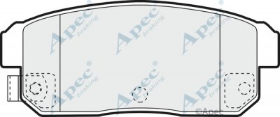 PAD1369 - Apec Brake Pad Set Rear 3Y36K Warranty
