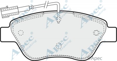 PAD1274 - Apec Brake Pad Set Front 3Y36K Warranty