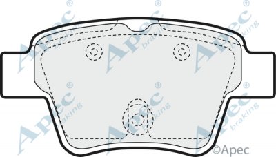 PAD1433 - Apec Brake Pad Set Rear 3Y36K Warranty