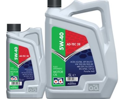 AD Oils - ADTEC28 - 5W40 - 1L, 5L, 20L & 199L