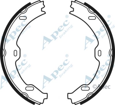 SHU704 - Apec Brake Shoe Set 3Y36K Warranty