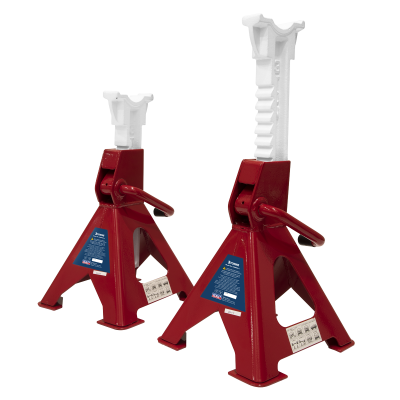 Sealey Axle Stands (Pair) 3tonne Capacity per Stand Ratchet Type