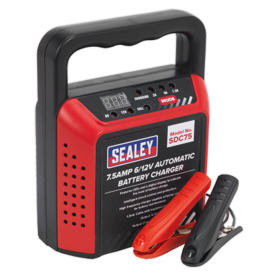 Sealey Battery Charger 6/12V 7.5Amp 230V Automatic