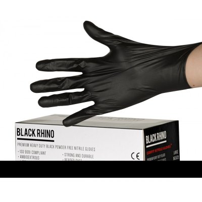 Comfit Black Rhino Disposable Gloves Heavy Duty Nitrile Pack of 100