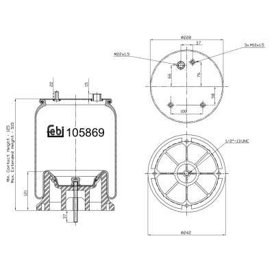 Febi Bilstein Air Spring 105869