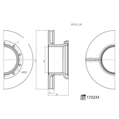 Febi Bilstein Brake Disc 173233
