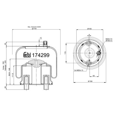 Febi Bilstein Air Spring 174299