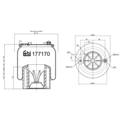 Febi Bilstein Air Spring 177170