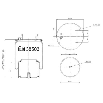 Febi Bilstein Air Spring 38503