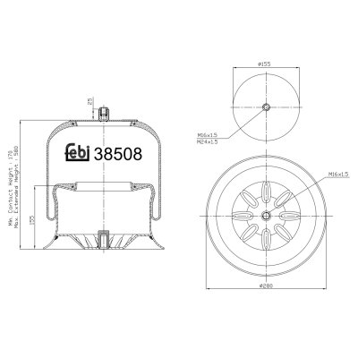 Febi Bilstein Air Spring 38508
