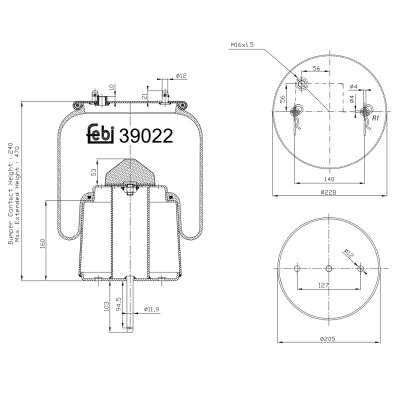 Febi Bilstein Air Spring 39022