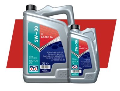 AD Oils - ADTEC16 - 5W30 LL - 1L, 5L, 20L & 199L