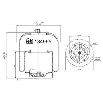 Febi Bilstein Air Spring 184995