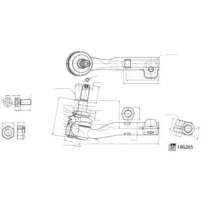Febi Bilstein Tie Rod End 186265